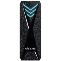 Aisens ASM2-RGB013B, SSD-behuizing, M.2, M.2, 10 Gbit/s, USB-aansluiting, zwart