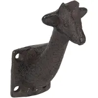 Clayre & Eef Wandhaak Giraf 10x4x7 cm Bruin Ijzer Kapstok Bruin Kapstok