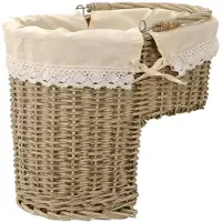 Clayre & Eef Opbergmand 40x26x34 cm Beige Rotan Ovaal Mand Beige Mand