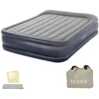 Intex Queen Deluxe Pillow Rest Luchtbed met ingebouwde pomp - 203x152x42 cm