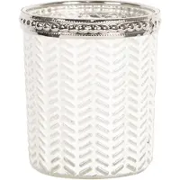 Clayre & Eef Witte Waxinelichthouder Ø 6*7 cm 6GL2621