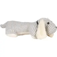 Clayre & Eef Deurstopper Hond 36x15x24 cm Grijs Polyester Deurklem Grijs Deurklem