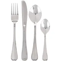 Excellent houseware Bestekset 16x RVS zilver voor 4 personen - Besteksets