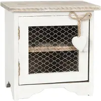 Clayre & Eef Eierkastje 19x14x19 cm Wit Hout Vierkant Eierhouder Wit Eierhouder