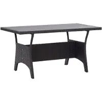 vidaXL Tuintafel 120x70x66 cm poly rattan zwart