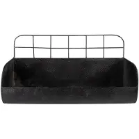 Clayre & Eef Wandrek 38x14x20 cm Zwart Ijzer Muurrek Zwart Muurrek