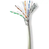Nedis SF/UTP CAT6a netwerkkabel | vaste aders | AWG24 | LSZH | grijs | 100 meter