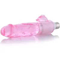Auxfun Dildo Pink met Clitoris stimulatie 3XLR Connector voor Auxfun Basic Seksmachine