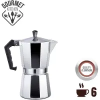 EDM Espresso maker Aluminium 6 kops -Percolator - Italiaanse Koffiepot - Espresso