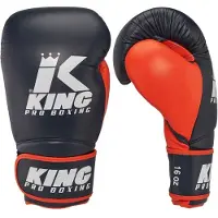 King Pro Boxing Bokshandschoenen KPB/BG Star 15 Navy Oranje - 12 OZ