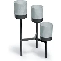 Prosperplast - Bloempot / Bloemstandaard - 3 potten - 54cm x 49 x 80.5cm - Metalen Frame (Beton) Grijs