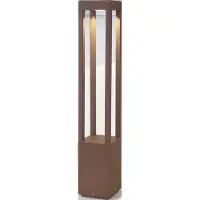 Faro Agra - Tuinpaal - 10,8 X 10,8 X 65 Cm - 9W LED Incl. - IP55 - Roestbruin