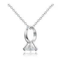 LGT JWLS Zilverkleurige Dames Ketting Ring met Zirkonia Edelstaal