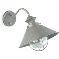 Faro Wandlamp buiten NAUTICA, bruin / roest, metaal, Wandlamp buiten