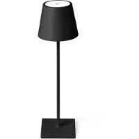 Faro LED tafellamp Toc met USB-lader, IP54, zwart Toc, dimbaar, zwart, Aluminium, Modern