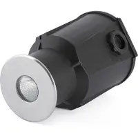 LOREFAR 70449, buitenverlichting voor de grond, nikkel, roestvrij staal, IP67, klasse I, 7W