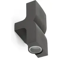 Faro Wandlamp buiten KLAMP, dimbaar, zwart, Aluminium, Modern, Wandlamp buiten