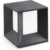 Faro Mila - sokkellamp - 22 x 22 x 24 cm - 18W LED incl. - 18W LED incl. - IP65 - donkergrijs