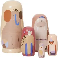 Ferm Living Houten Speelgoed Critter Nesting Dolls Multi