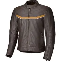 Held Heyden Bruin Beige Leren Motorjas Maat 54