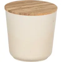 Wenko opbergpot Bondy 500 ml keramiek/bamboe crème