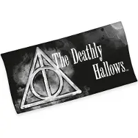 Harry Potter Zwart Strandlaken - "Het teken van de relieken van de dood" - Maat. 70/140 cm - 100% Katoen velours