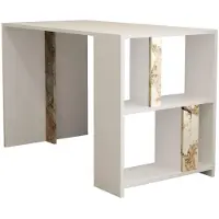 Skye Decor , Lima - Wit marmer, bureau, wit, 100% melaminecoating op spaanplaat, 120 x 60 x 75,4 cm