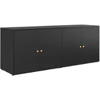 vidaXL Tuinkast Zwart 198x55,5x80 cm Poly Rattan