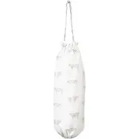 Clayre & Eef Tassenopberger 23x48 cm Beige Wit Katoen Koeien Tassenzak Beige Tassenzak