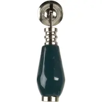 Clayre & Eef Deurknop 2x6 Cm Groen Keramiek Meubelknop Kastknop Groen Meubelknop Kastknop