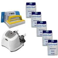 Intex - Zoutwatersysteem 26670GS & Zwembadzout 100 kg & WAYS Scrubborstel