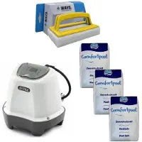 Intex - Zoutwatersysteem 26662GS & Zwembadzout 60 kg & WAYS schuurborstel