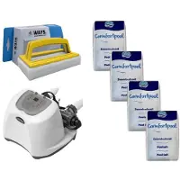 Intex - Zoutwatersysteem 26670GS & Zwembadzout 80 kg & WAYS Scrubborstel