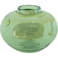 Clayre & Eef Vaas Ø 15x11 cm Groen Glas