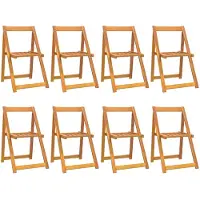 vidaXL Tuinstoelen 8 st inklapbaar massief acaciahout