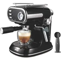 DSP Espressomachine – 15 Bar Pompdruk – 850w – Espresso Cappuccino & Latte – 1l Afneembaar Waterreservoir – Stijlvol Retro Design