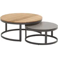 Taste by 4 Seasons Salontafel Stonic Set Van 2 Teak / Keramiek