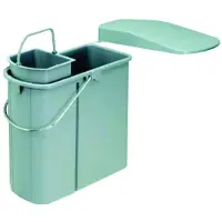 NABER Vario 1 plus. Vuilnisbak, aluminium grijs. - Prullenbak