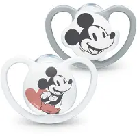 Nuk Space siliconen fopspenen Disney Mickey 6-18 maanden set van 2.