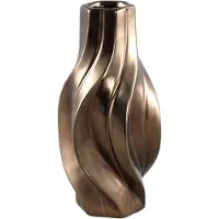 Ptmd collection PTMD Ivel Bronze Ceramic Pot Irregular Shape S