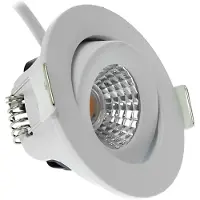 Expo Led inbouwspot 2000k-3000k 450L 60gr dimbaar + driver CRI95 IP54 kantelbaar kleur wit 62x23mm zaag 55mm