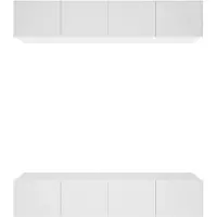 vidaXL Tv-meubels 4 st 80x30x30 cm bewerkt hout wit