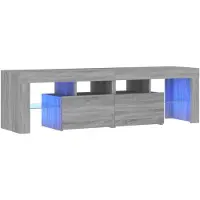 vidaXL Tv-meubel met LED-verlichting 140x36,5x40 cm grijs sonoma eiken