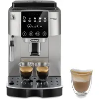 De'Longhi Magnifica ECAM220.31.SB, espressomachine, 1,8 liter, voor koffiebonen en gemalen koffie, ingebouwde molen, 1450 W, zwart, roestvrij staal