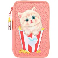 Depesche 3-vaks etui met kat applicatie CUTIE STAR