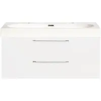 Differnz Badkamermeubelset Somero Met Keramiek Wastafel 100 cm Hoogglans Wit