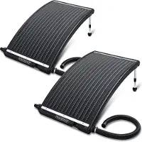 Monzana Zwembadverwarming Solar – 2 Stuks/10000 L/h - 32&38mm - Zwart