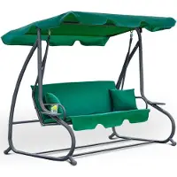 Viking Choice Tuinschommel de luxe - 3 personen - groen - 202 cm breed
