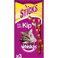 Whiskas Sticks 18 g - Kattensnack - 12 x Kip