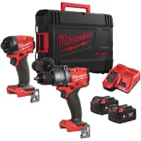 Milwaukee M18 FUEL FPP2A3-502X Combiset Slagboormachine + Slagschroevendraaier (gereedschapset)